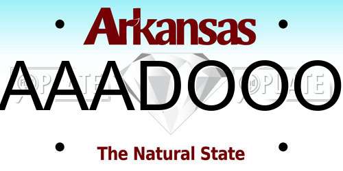 AAADOOO Arkansas License Plate