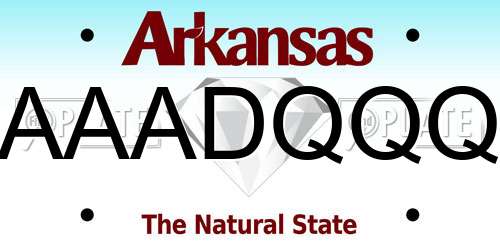 AAADQQQ Arkansas License Plate
