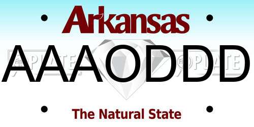 AAAODDD Arkansas License Plate