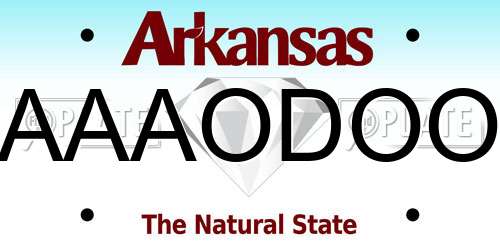 AAAODOO Arkansas License Plate