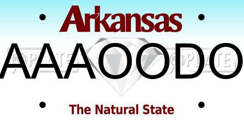 AAAOODO Arkansas License Plate