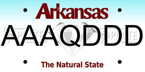 AAAQDDD Arkansas License Plate
