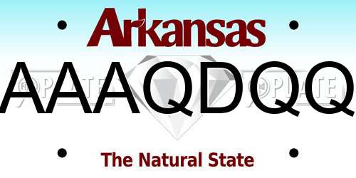AAAQDQQ Arkansas License Plate