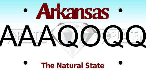 AAAQOQQ Arkansas License Plate
