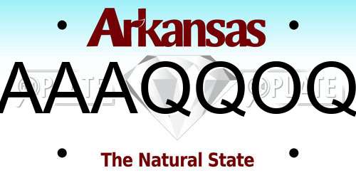 AAAQQOQ Arkansas License Plate