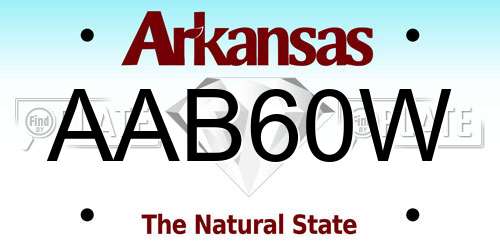 AAB60W Arkansas License Plate