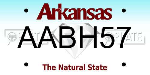 AABH57 Arkansas License Plate