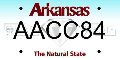 AACC84 Arkansas License Plate