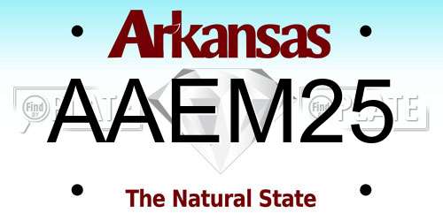 AAEM25 Arkansas License Plate