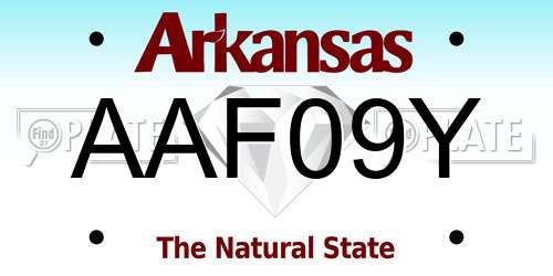 AAF09Y Arkansas License Plate