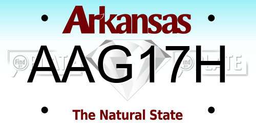 AAG17H Arkansas License Plate