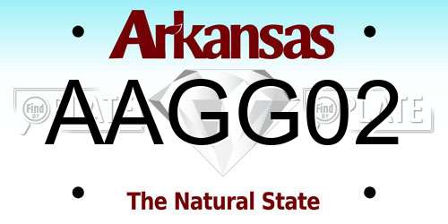AAGG02 Arkansas License Plate