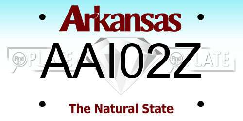 AAI02Z Arkansas License Plate