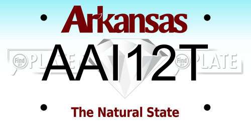 AAI12T Arkansas License Plate