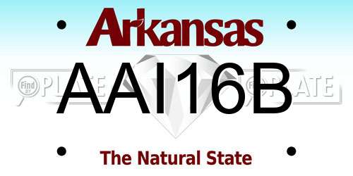 AAI16B Arkansas License Plate