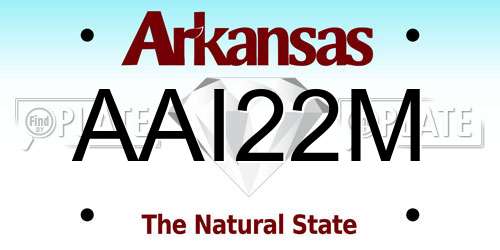 AAI22M Arkansas License Plate