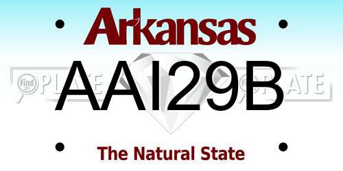 AAI29B Arkansas License Plate