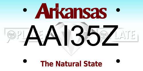 AAI35Z Arkansas License Plate