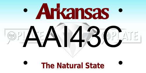 AAI43C Arkansas License Plate