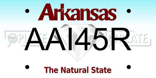AAI45R Arkansas License Plate
