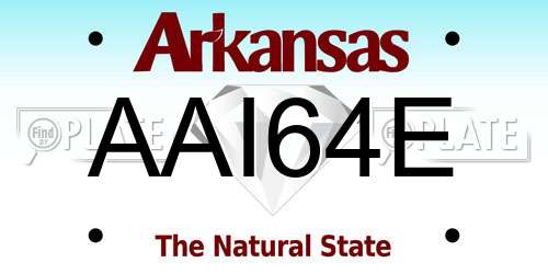 AAI64E Arkansas License Plate