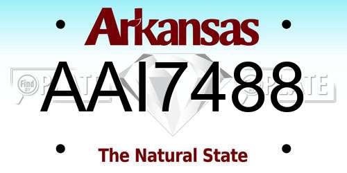 AAI7488 Arkansas License Plate