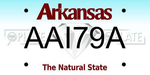 AAI79A Arkansas License Plate