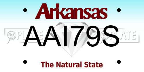 AAI79S Arkansas License Plate