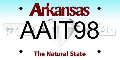 AAIT98 Arkansas License Plate