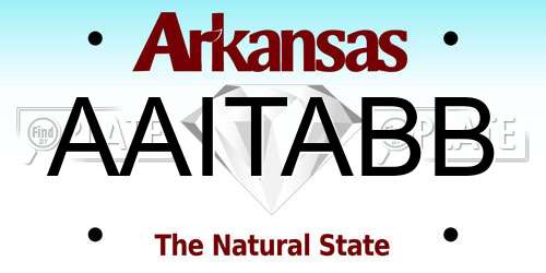 AAITABB Arkansas License Plate