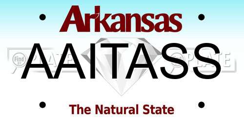 AAITASS Arkansas License Plate