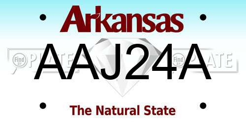 AAJ24A Arkansas License Plate