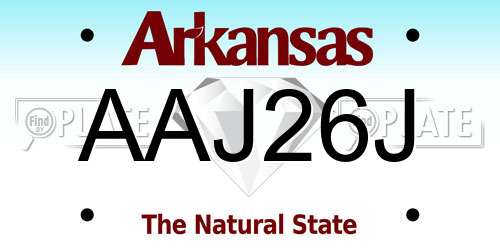 AAJ26J Arkansas License Plate