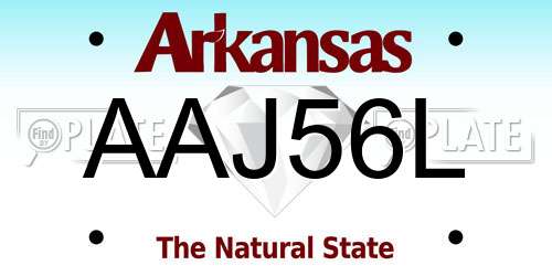 AAJ56L Arkansas License Plate
