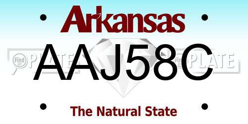 AAJ58C Arkansas License Plate