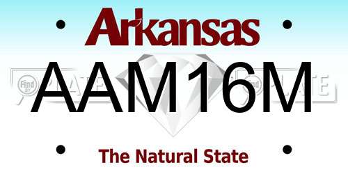 AAM16M Arkansas License Plate