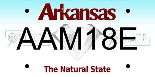 AAM18E Arkansas License Plate