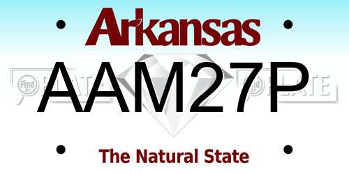 AAM27P Arkansas License Plate