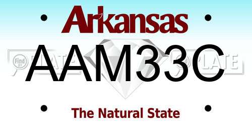 AAM33C Arkansas License Plate