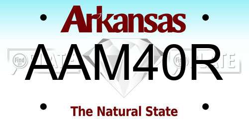 AAM40R Arkansas License Plate