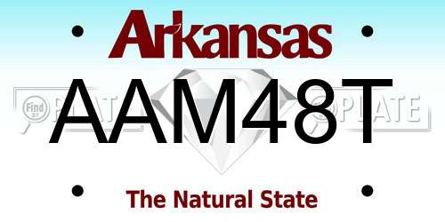 AAM48T Arkansas License Plate