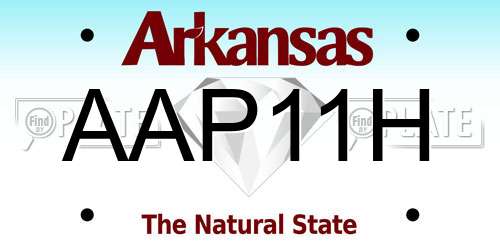 AAP11H Arkansas License Plate