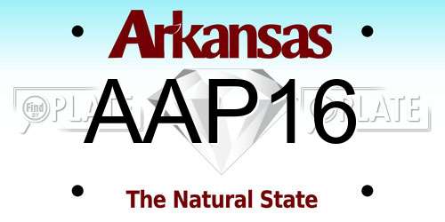 AAP16 Arkansas License Plate