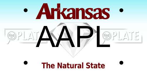 AAPL Arkansas License Plate