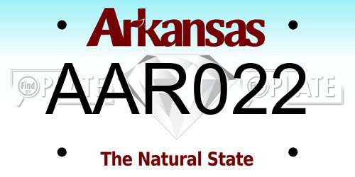 AAR022 Arkansas License Plate