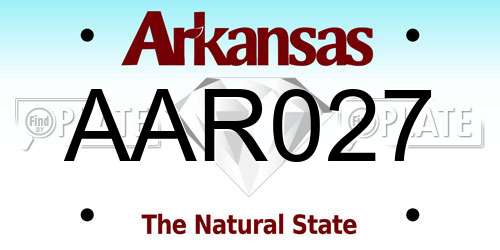 AAR027 Arkansas License Plate