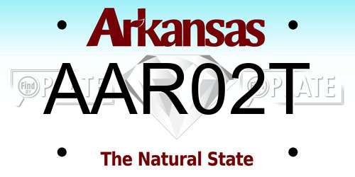 AAR02T Arkansas License Plate
