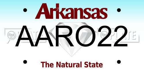 AARO22 Arkansas License Plate