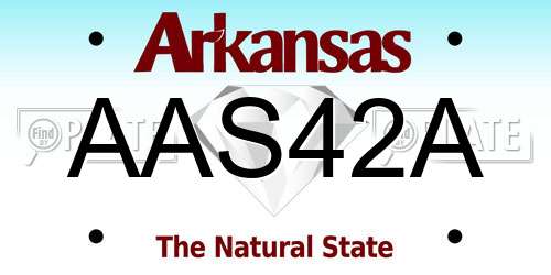 AAS42A Arkansas License Plate