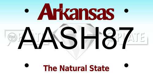 AASH87 Arkansas License Plate